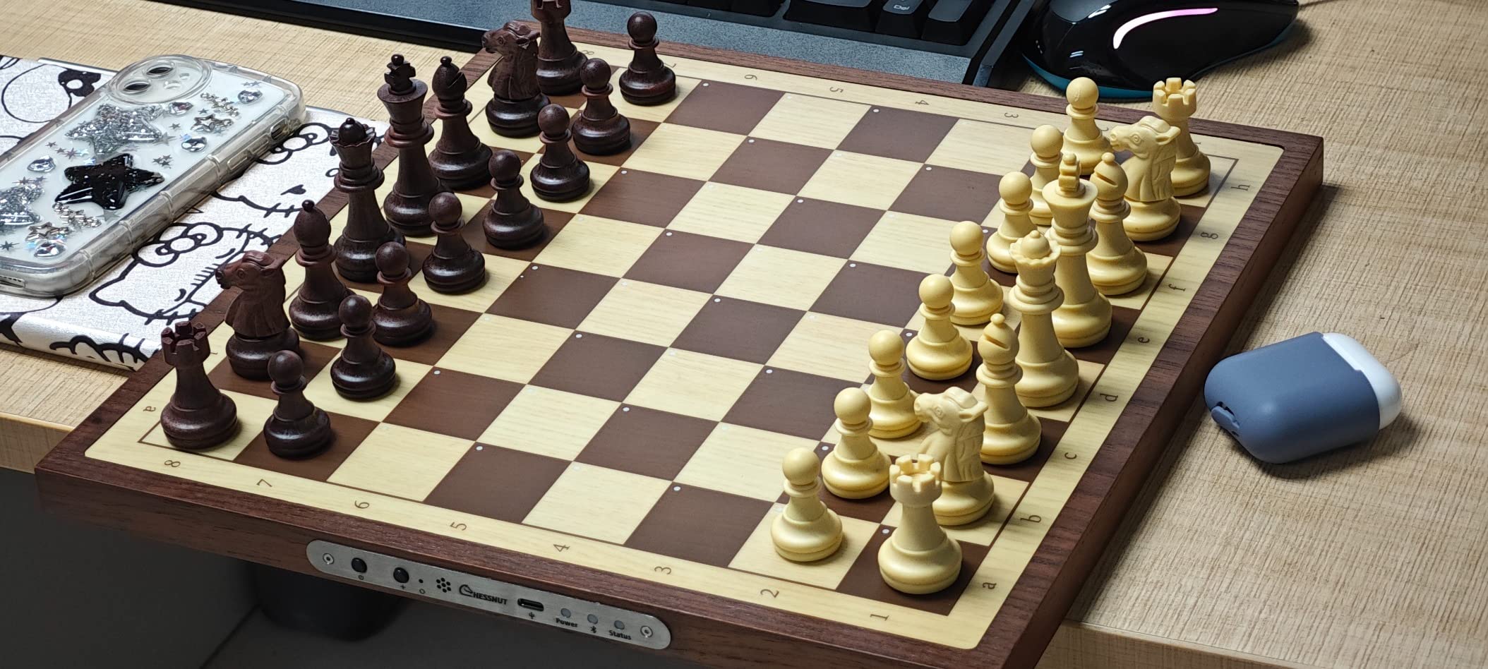Chessnut Air Electronic Chess Board with AI - Handcrafted Wooden Board, LED Indicators, Adaptive Difficulty, Full Piece Recognition - Play Online on Major Chess Platforms customer photo 8