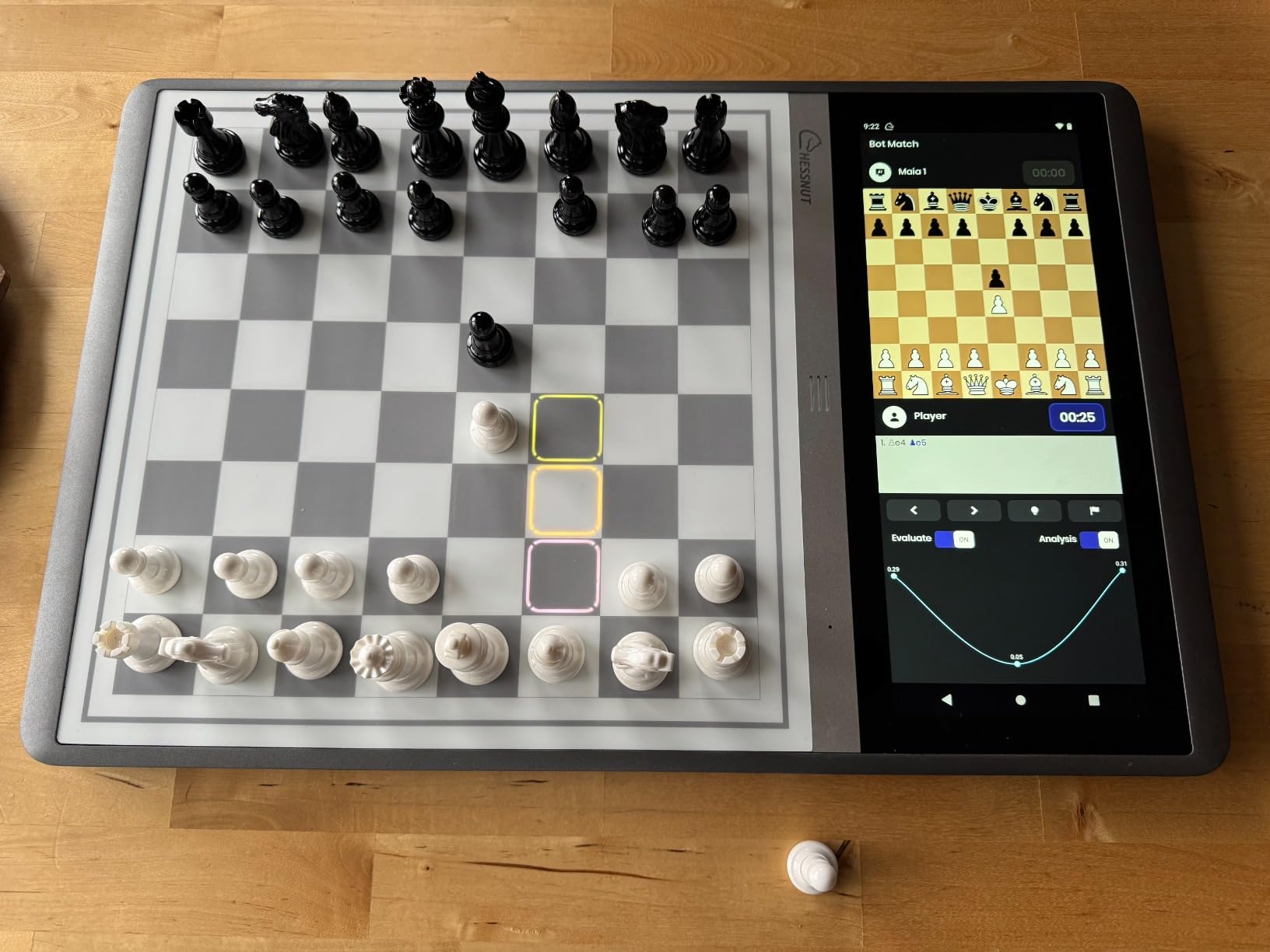 Chessnut Evo AI Chess Computer - Built-in Maia Engine, Customizable Chess Bot, Full Piece Recognition, LED Lights - Play Online on Major Chess Platforms - Smart Electronic Chessboard customer photo 3