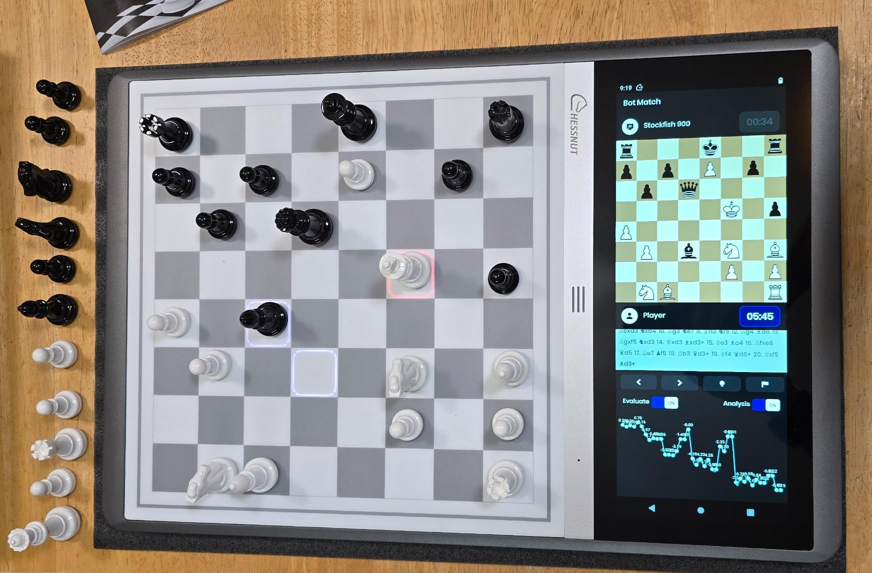 Chessnut Evo AI Chess Computer - Built-in Maia Engine, Customizable Chess Bot, Full Piece Recognition, LED Lights - Play Online on Major Chess Platforms - Smart Electronic Chessboard customer photo 7