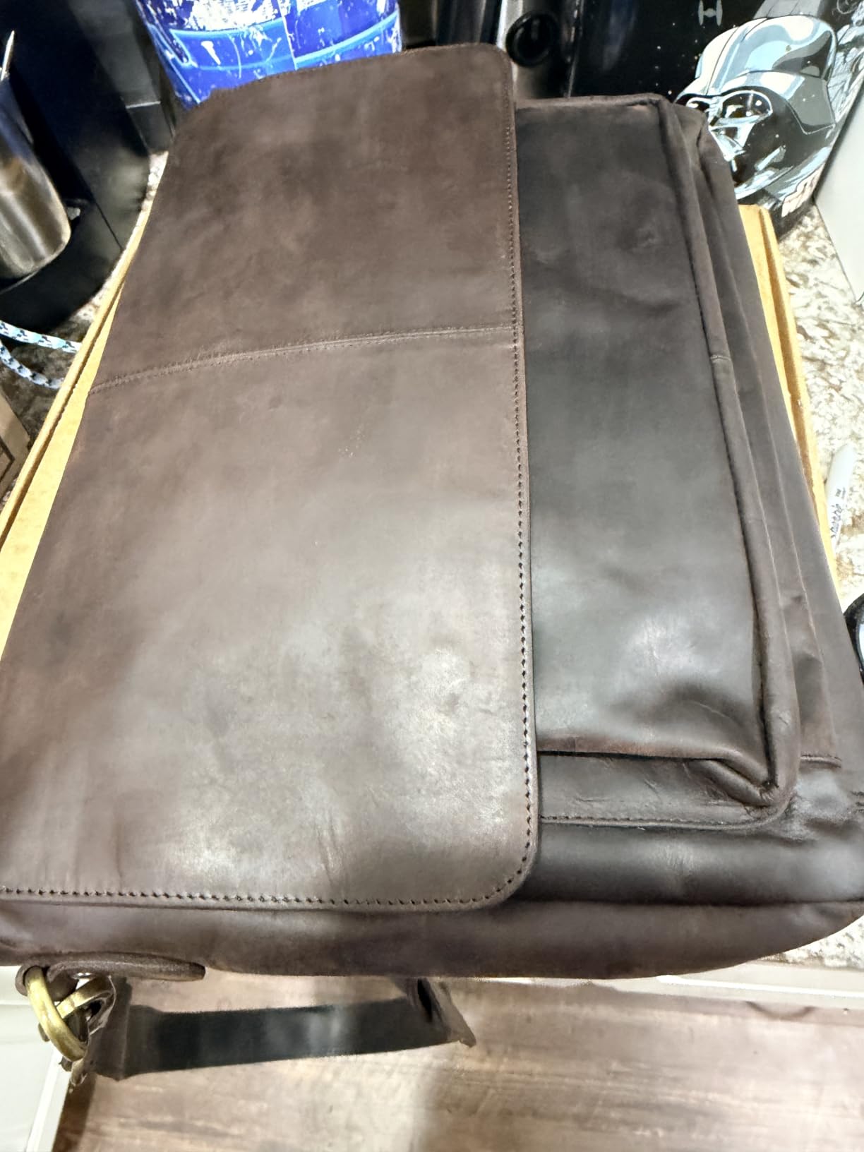 Leather Laptop Messenger Bag for Men and Women - Briefcase Crossbody Office | Adjustable Shoulder Strap, Premium Craftsmanship, Durable Reinforced Stitching, Leather Tassel & Quality Metal Fittings customer photo 2