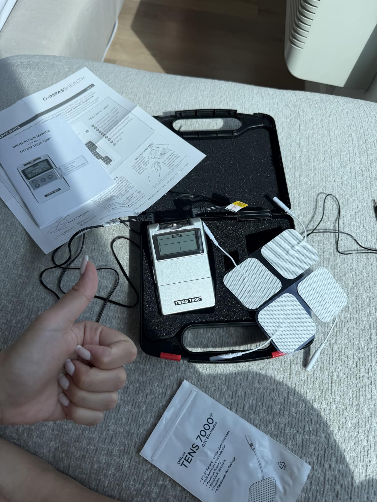 TENS 7000 Digital TENS Unit with Accessories - Muscle Stimulator Machine for Back Pain Relief, Sciatica, Neck, Nerve, Shoulder, Hip, Elbow, Muscle Pain Relief customer photo 2