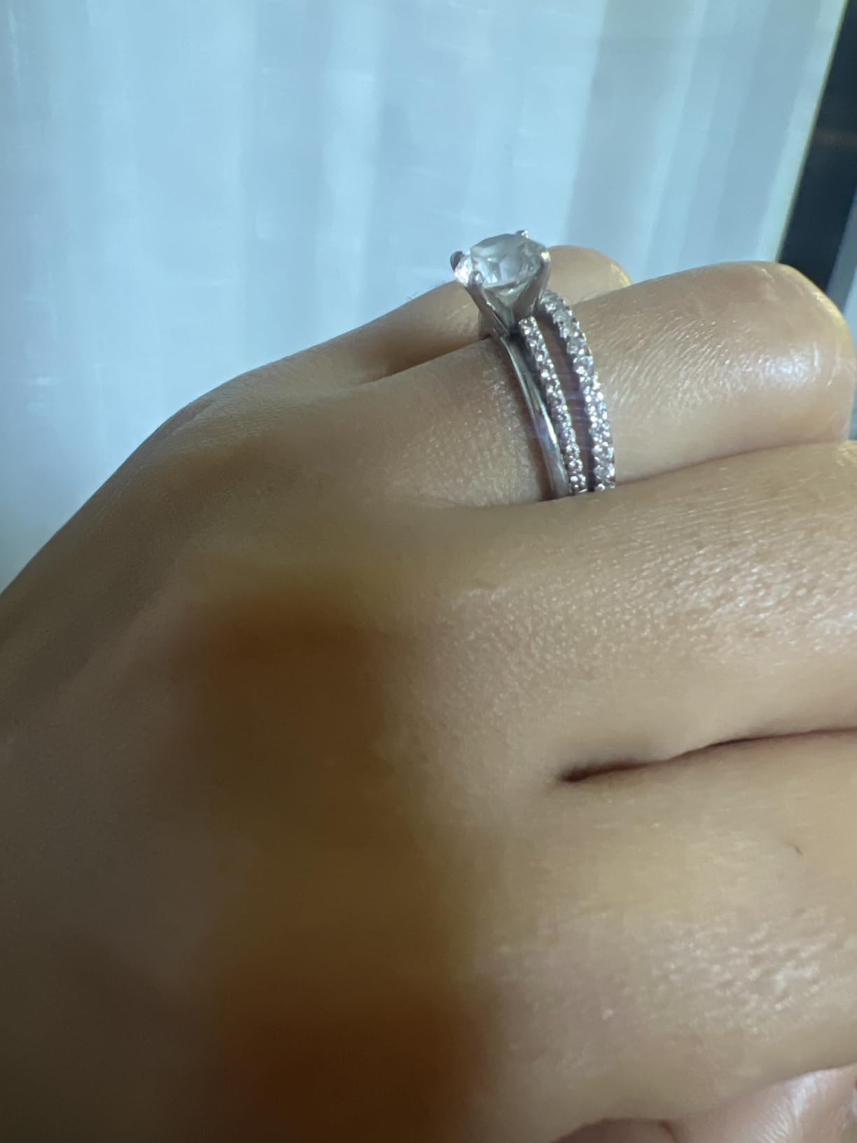 925 Sterling Silver Wedding Band for Women, 14K Gold Plated CZ Ring customer photo 1