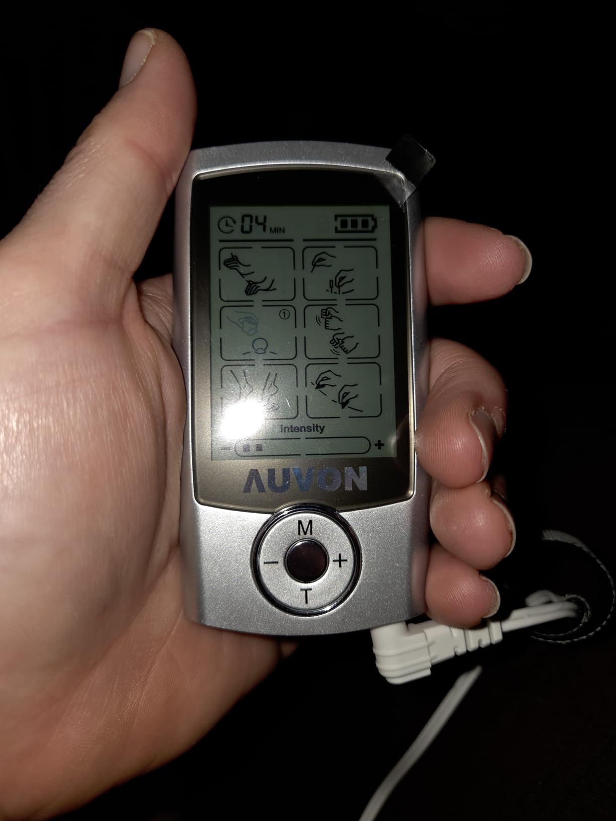 AUVON 24 Modes TENS Unit Muscle Stimulator for Pain Relief, Premium Pads | Rechargeable TENS Machine, Drug-Free Pain Relief for Shoulder, Lower Back, Muscle, Physical Therapy, 8pcs Electrode Pads customer photo 2