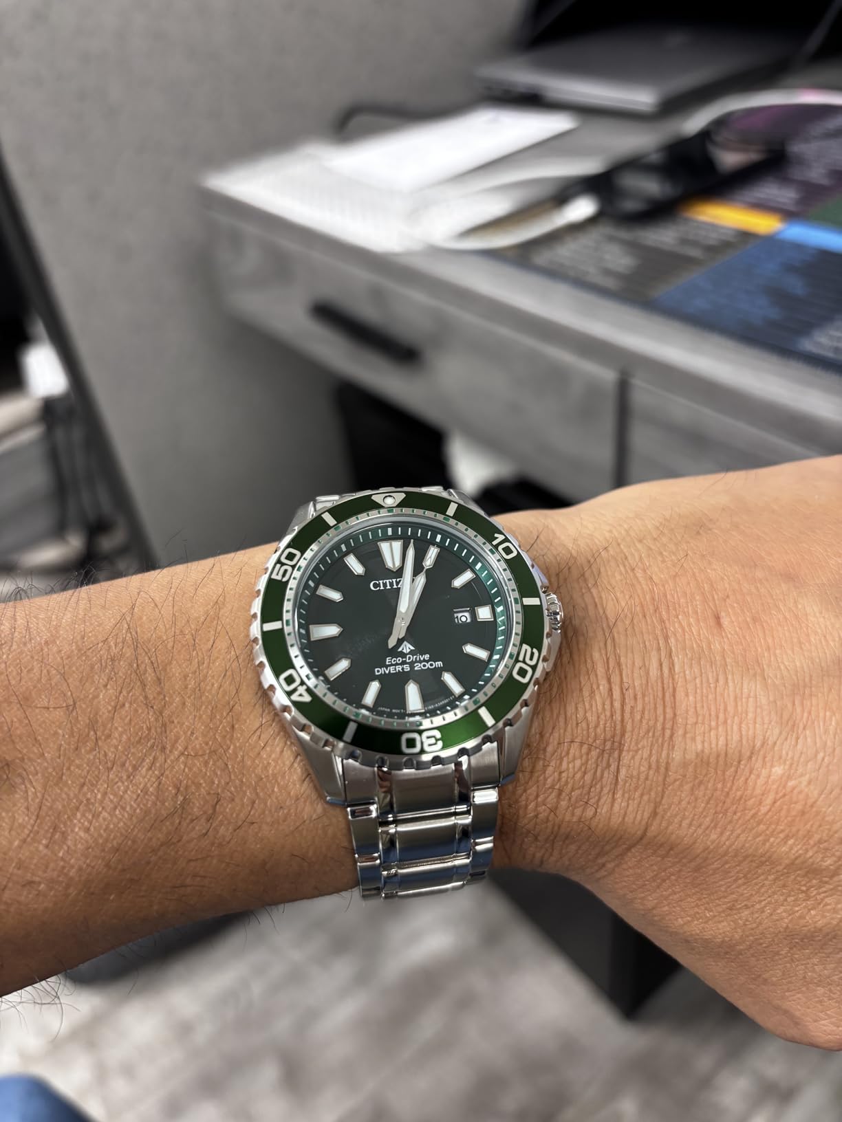 Citizen Men's Promaster Sea Eco-Drive Stainless Steel Watch, 3-Hand Date, ISO Compliant customer photo 2