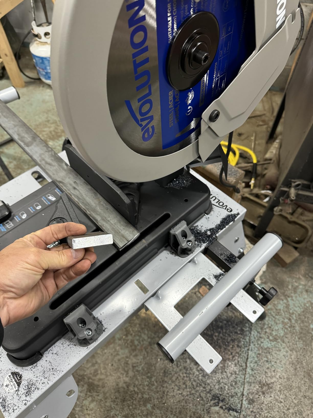 Evolution S355CPSL - Heavy Duty 14 Inch Metal Cutting Chop Saw W/ 14 Inch Carbide-Tipped Blade | Dry Cut | Miter 45° | Chop Saw For Cutting Metal customer photo 2