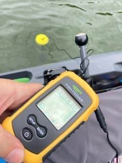 LUCKY Kayak Portable Fish Depth Finder Water Handheld Fish Finder Sonar Castable Kayak Boat Fishfinder Transducer Fishing LCD Display FFC1108 customer photo 1
