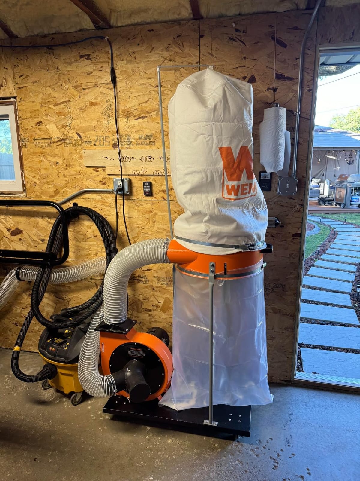 WEN DC1300 1,300 CFM 14-Amp 5-Micron Woodworking Dust Collector with 50-Gallon Collection Bag and Mobile Base, Black customer photo 2