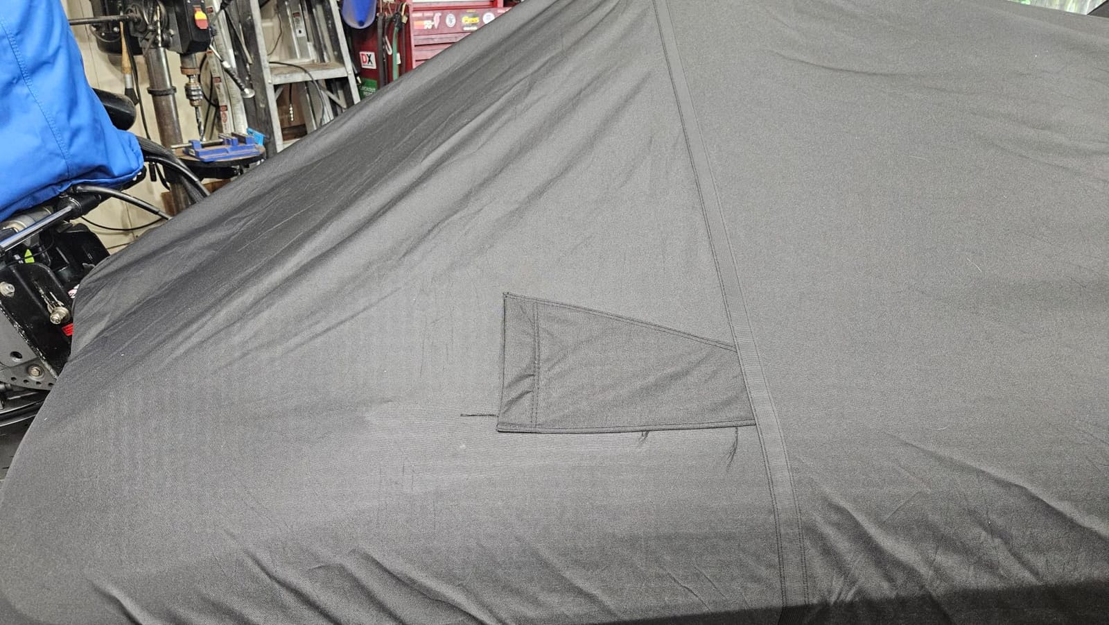RVMasking Waterproof Boat Cover, 1600D Heavy-Duty Fabric, 17-19ft, Gray | Ultra-Thick Polyester Canvas, Trailerable, UV & Tear-Resistant, Air Vents, 11 Straps, Storage Bag, Fits V-Hull Bass Boats customer photo 1