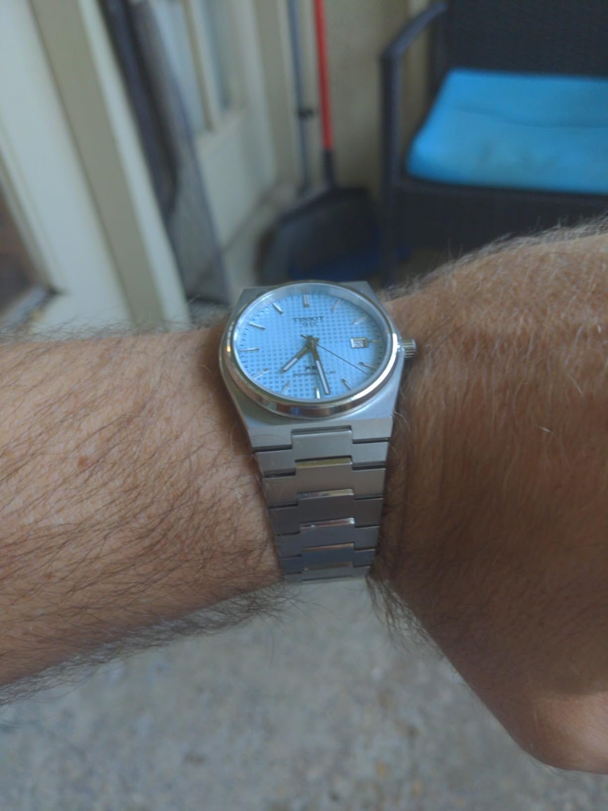 Tissot PRX Powermatic 80 316L Stainless Steel Swiss Automatic Watch for Men & Women, Ice Blue Dial customer photo 1