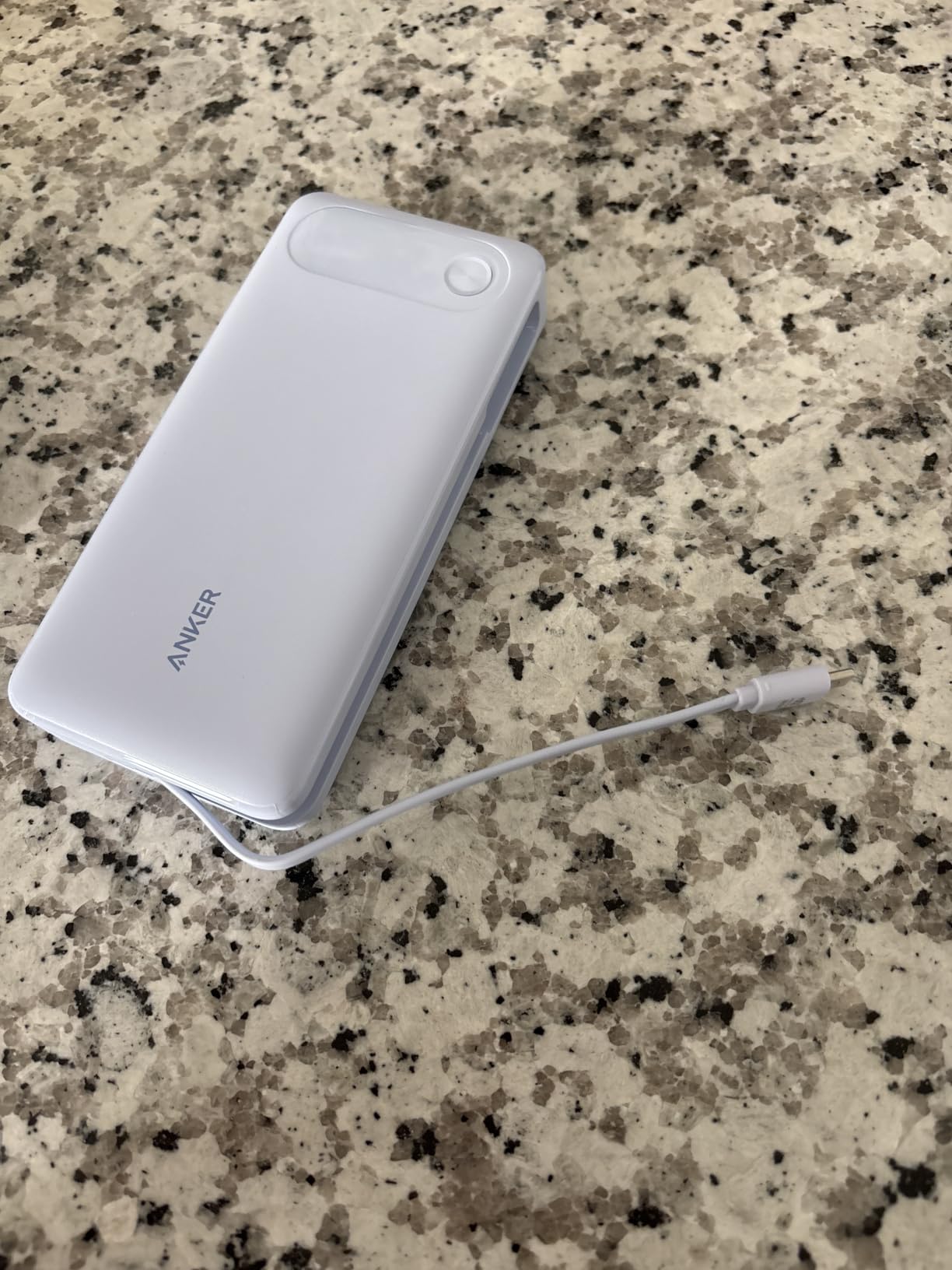 Anker Power Bank, 20,000mAh Travel Essential, Built-in USB-C Cable(Black) customer photo 1
