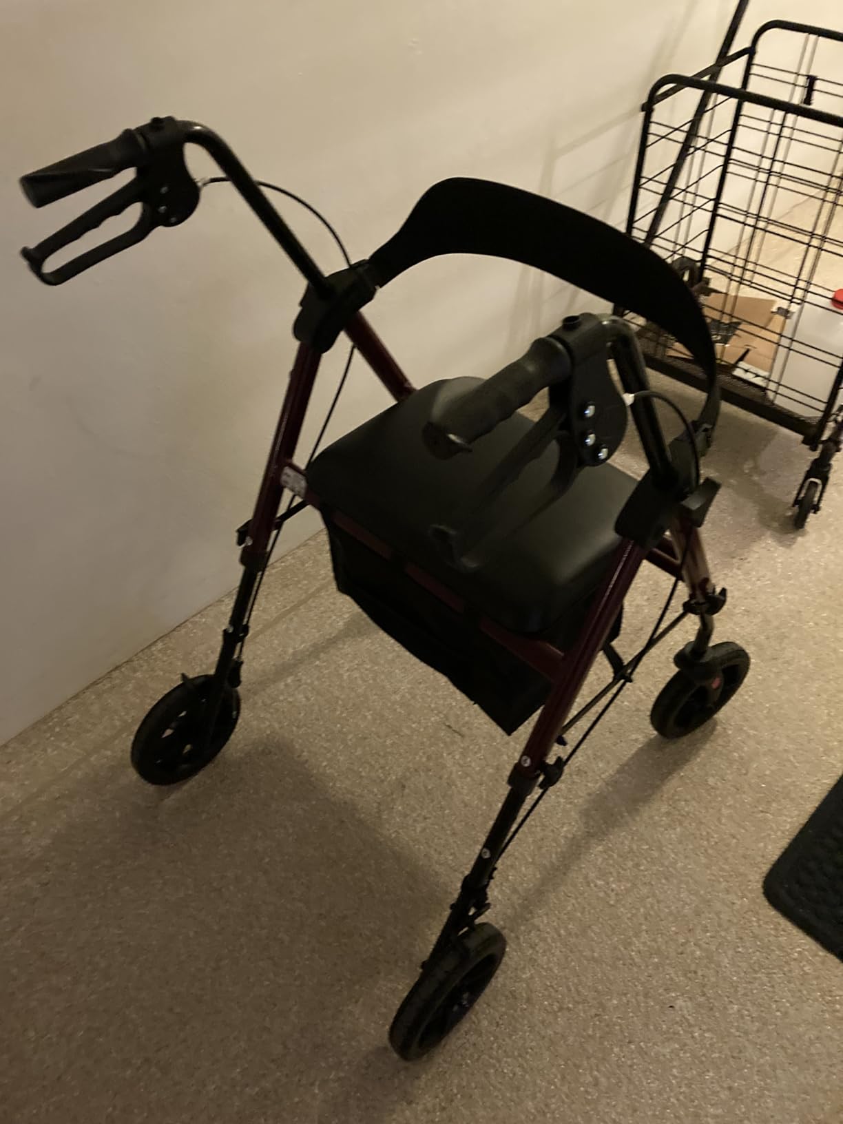 HOMLAND Foldable Rollator Walkers for Seniors with Seat, 17 lb Lightweight, 8
