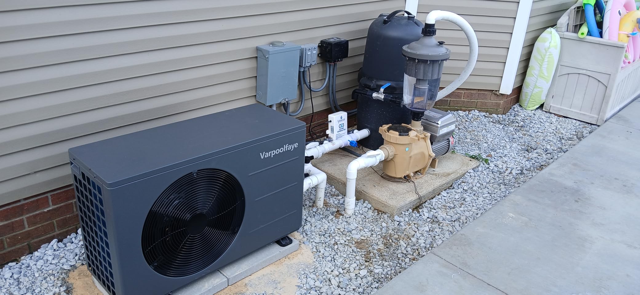 120,000 Btu Inverter Pool Heat Pump for Inground Pools 220V | 33000 Gallon Electric Pool Heater For Above Ground and Inground Pool With High COP 12.3 Energy Save 45% WiFi App Control customer photo 2